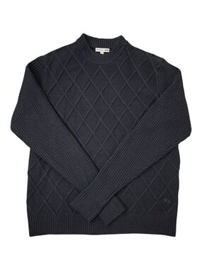 UNIQLO X JW ANDERSON Diamond‑Pattern Crewneck Fisherman Sweater Navy L
